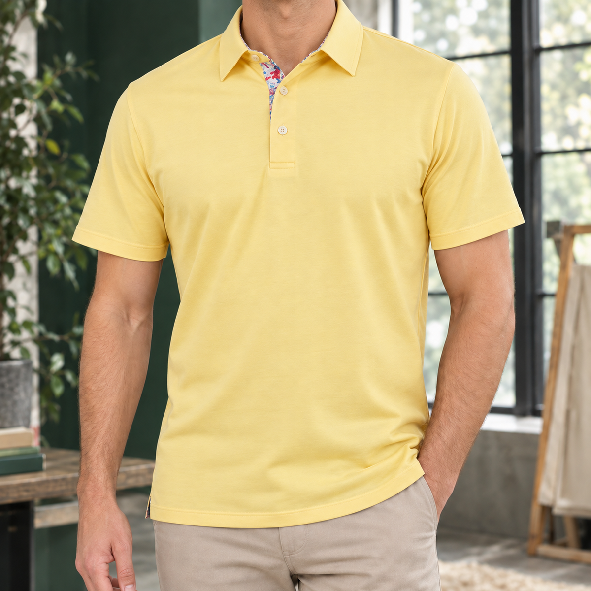 LAURENT MONACO | POLO À COL MOTIF POUR HOMMES