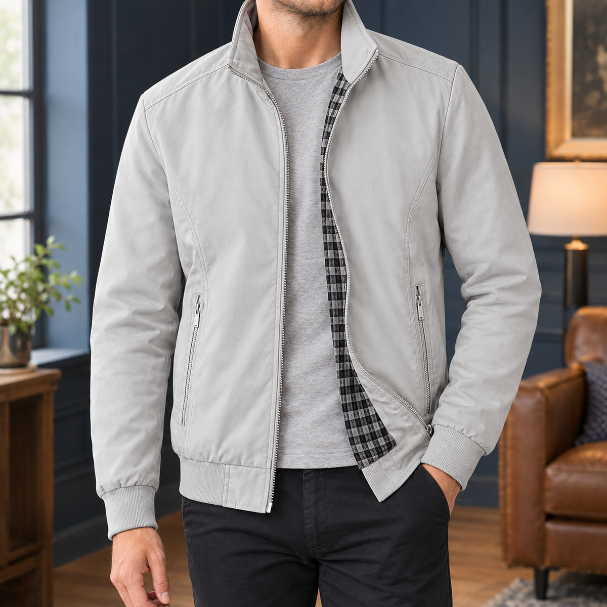 LAURENT MONACO | VESTE À ZIP ET COUTURES COULISSÉES POUR HOMMES