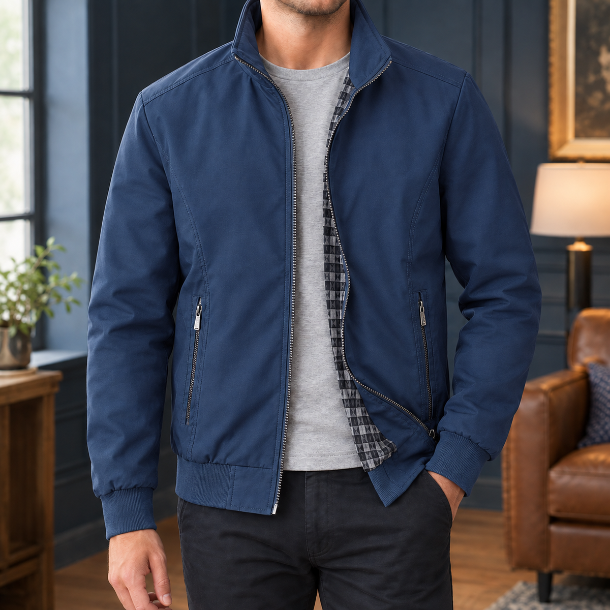 LAURENT MONACO | VESTE À ZIP ET COUTURES COULISSÉES POUR HOMMES