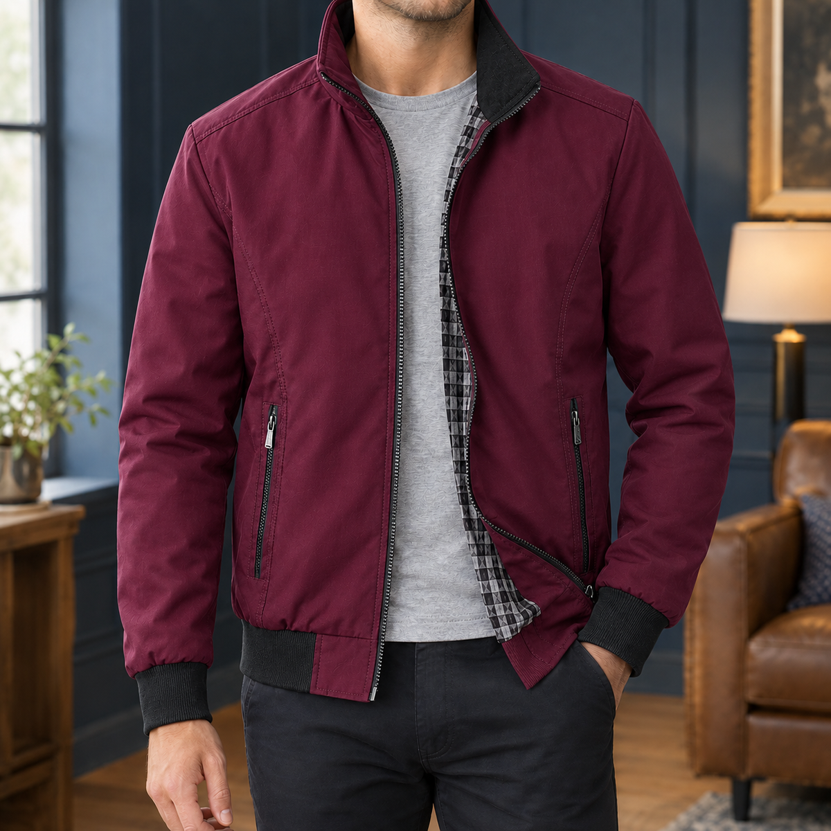 LAURENT MONACO | VESTE À ZIP ET COUTURES COULISSÉES POUR HOMMES