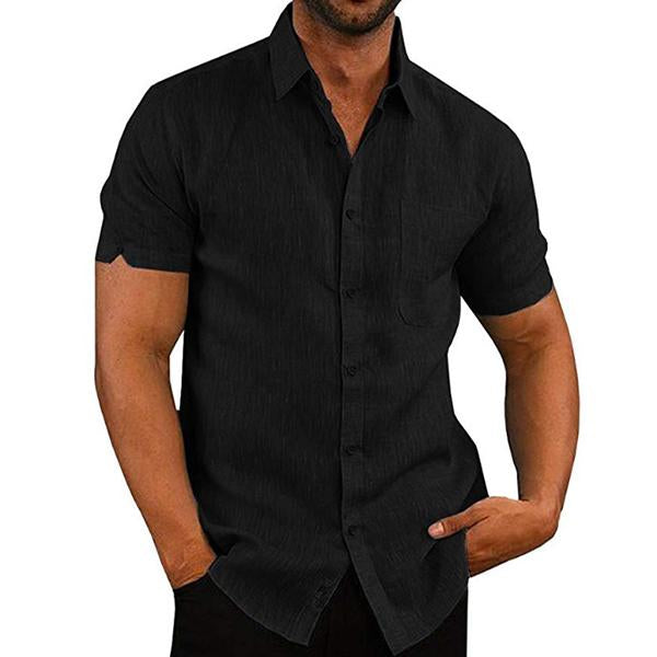 LAURENT MONACO | CHEMISE EN MÉLANGE DE LIN POUR HOMMES