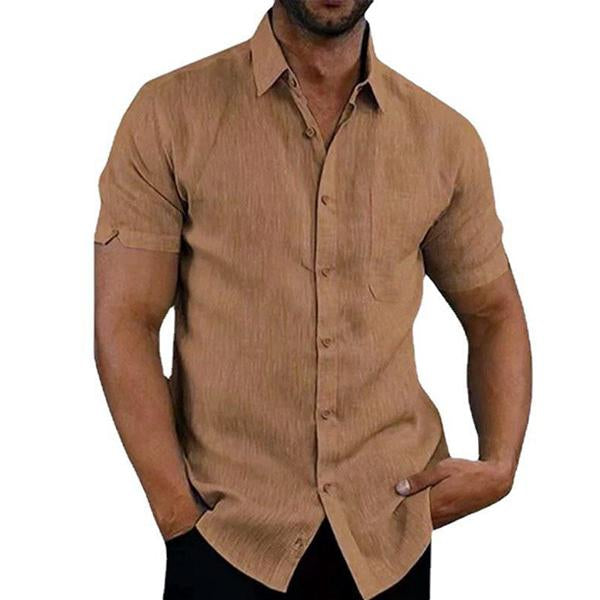 LAURENT MONACO | CHEMISE EN MÉLANGE DE LIN POUR HOMMES