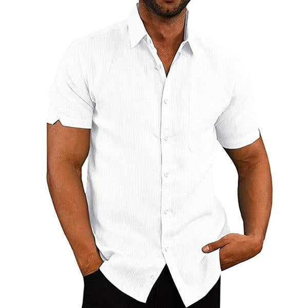 LAURENT MONACO | CHEMISE EN MÉLANGE DE LIN POUR HOMMES
