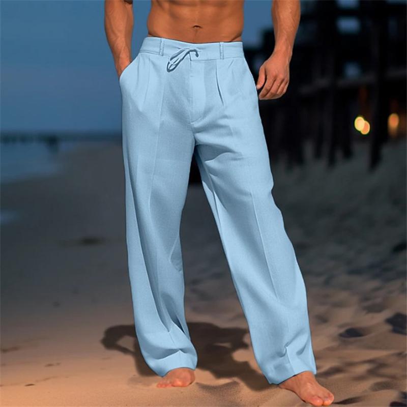 LAURENT MONACO | PANTALONS EN LIN COASTAL POUR HOMMES