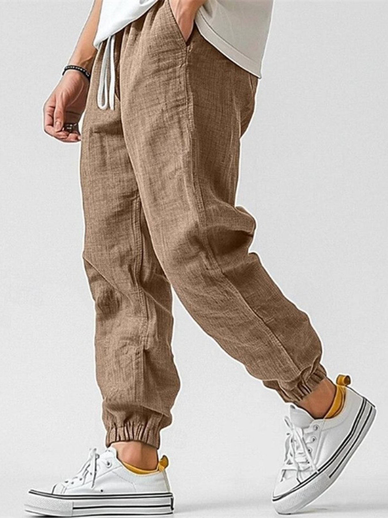 LAURENT MONACO | JOGGERS EN LIN POUR HOMMES