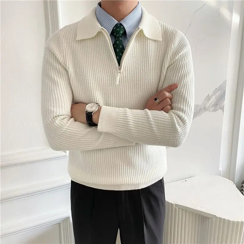 LAURENT MONACO | PULL CLASSIQUE DEMI ZIP