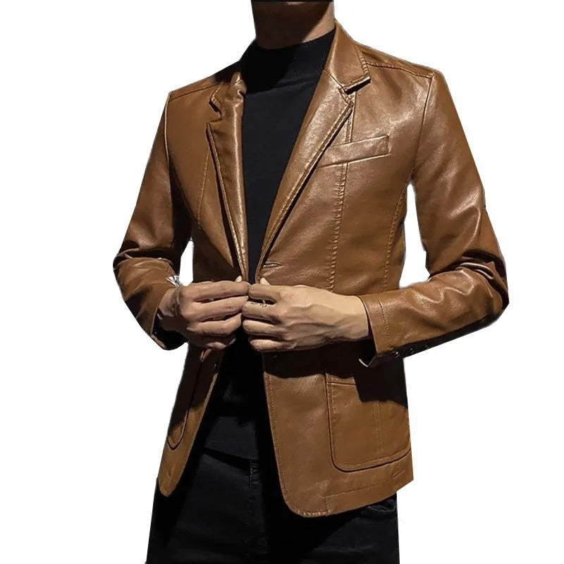 LAURENT MONACO | VESTE EN CUIR BUSINESS CASUAL