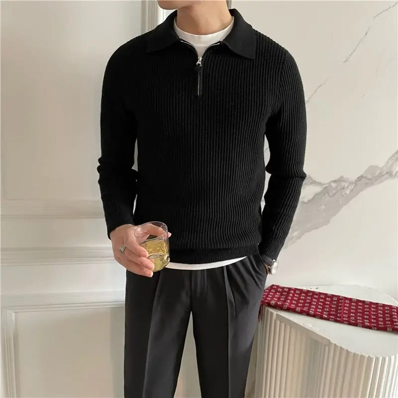 LAURENT MONACO | PULL CLASSIQUE DEMI ZIP