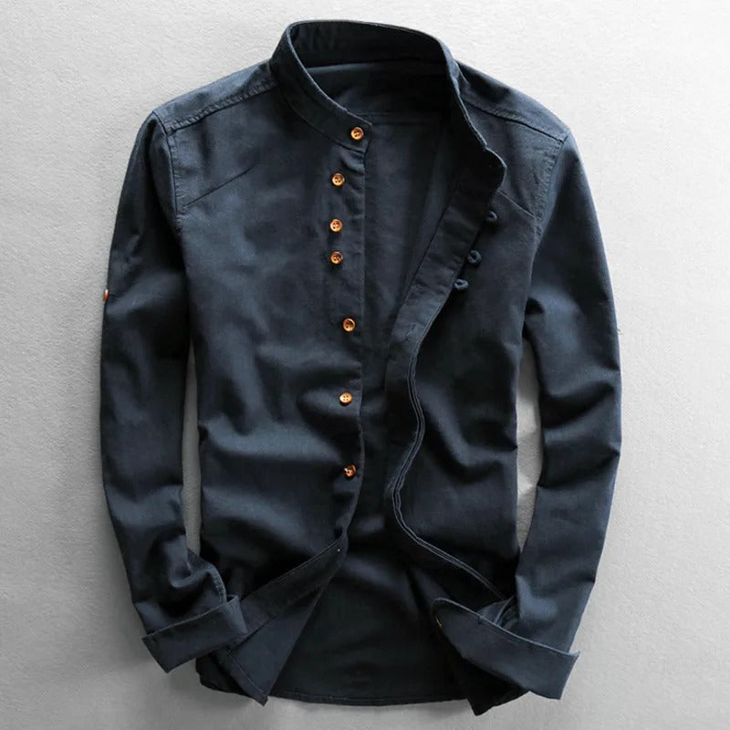 LAURENT MONACO | CHEMISE À COL MONTANT POUR HOMMES