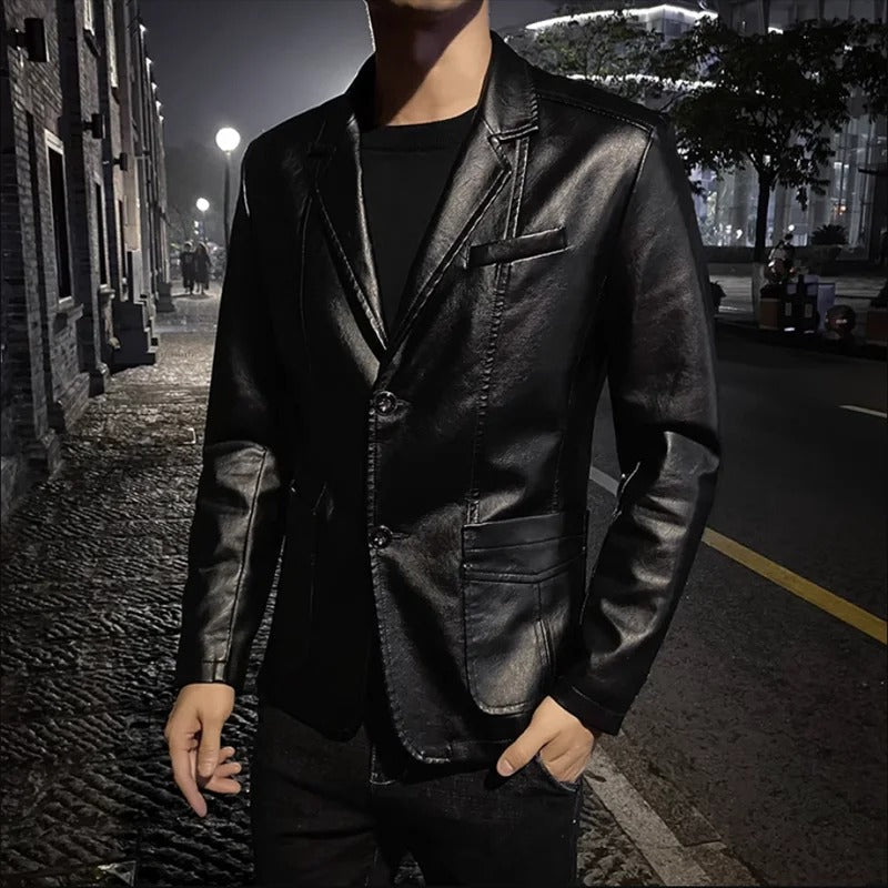 LAURENT MONACO | VESTE EN CUIR BUSINESS CASUAL