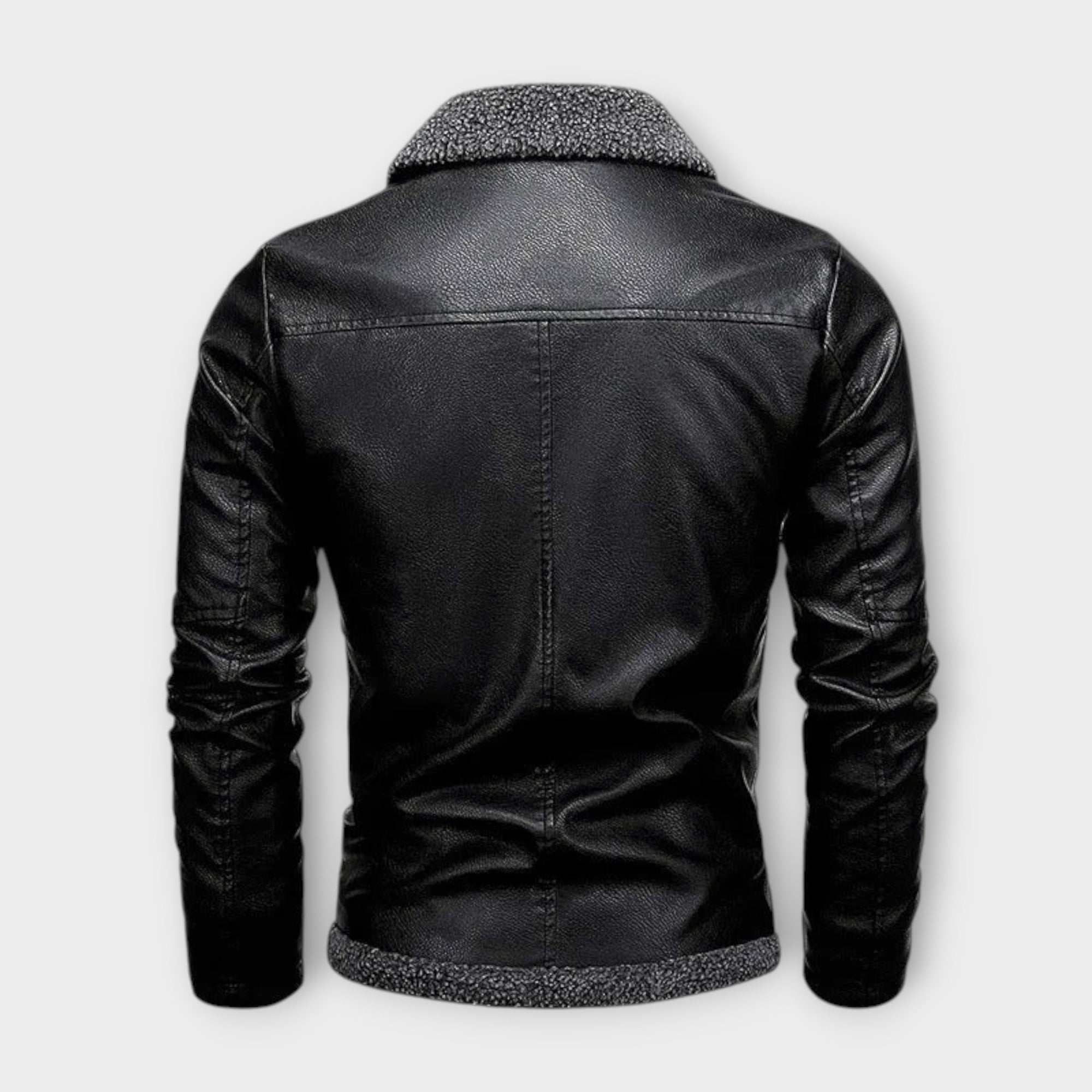 LAURENT MONACO | VESTE ÉLÉGANTE EN CUIR ET FLEECE