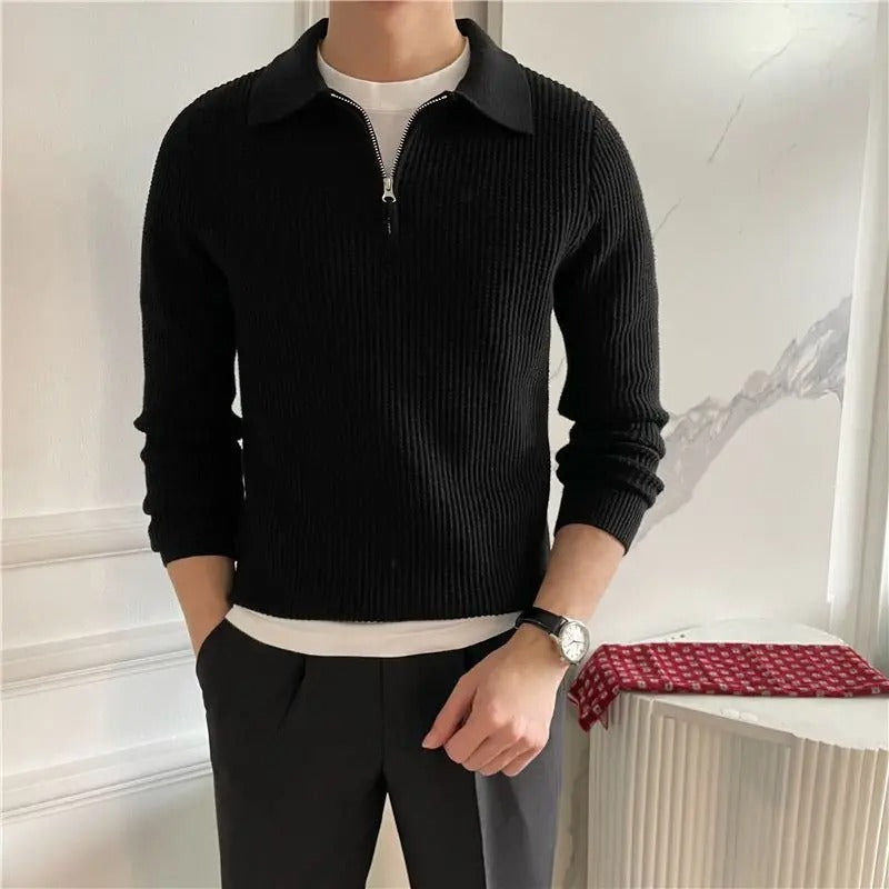 LAURENT MONACO | PULL CLASSIQUE DEMI ZIP
