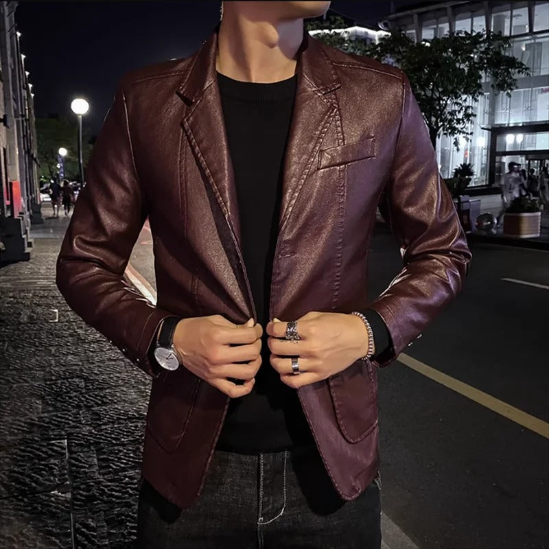 LAURENT MONACO | VESTE EN CUIR BUSINESS CASUAL