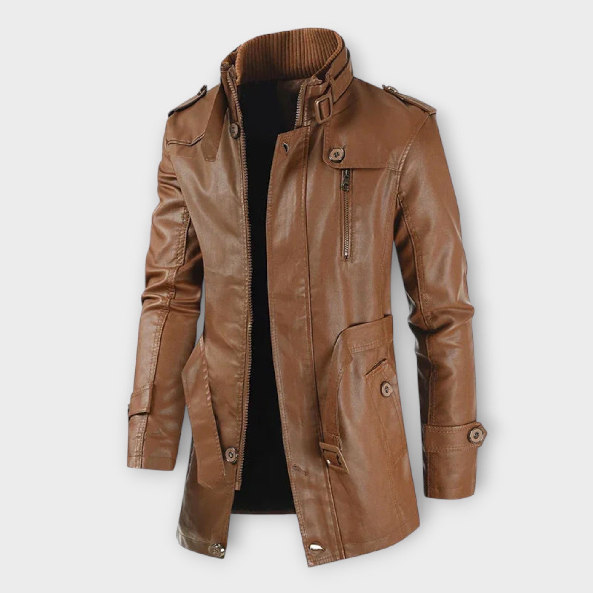 LAURENT MONACO | VESTE DE MOTARDE LONGUE ET ÉLÉGANTE EN CUIR