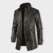 LAURENT MONACO | VESTE DE MOTARDE LONGUE ET ÉLÉGANTE EN CUIR
