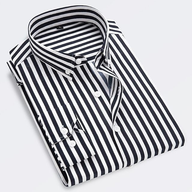 LAURENT MONACO | CHEMISE CLASSIQUE À RAYURES POUR HOMMES