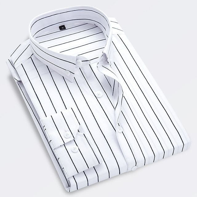 LAURENT MONACO | CHEMISE CLASSIQUE À RAYURES POUR HOMMES