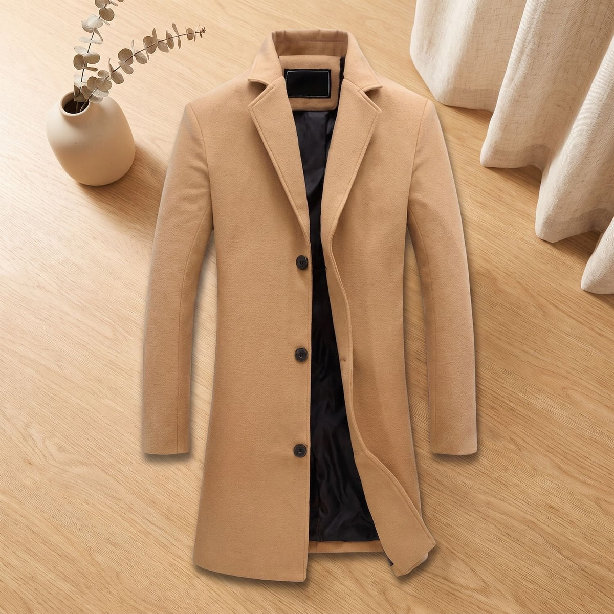 LAURENT MONACO | MANTEAU LONG EN MÉLANGE DE LAINE POUR HOMMES
