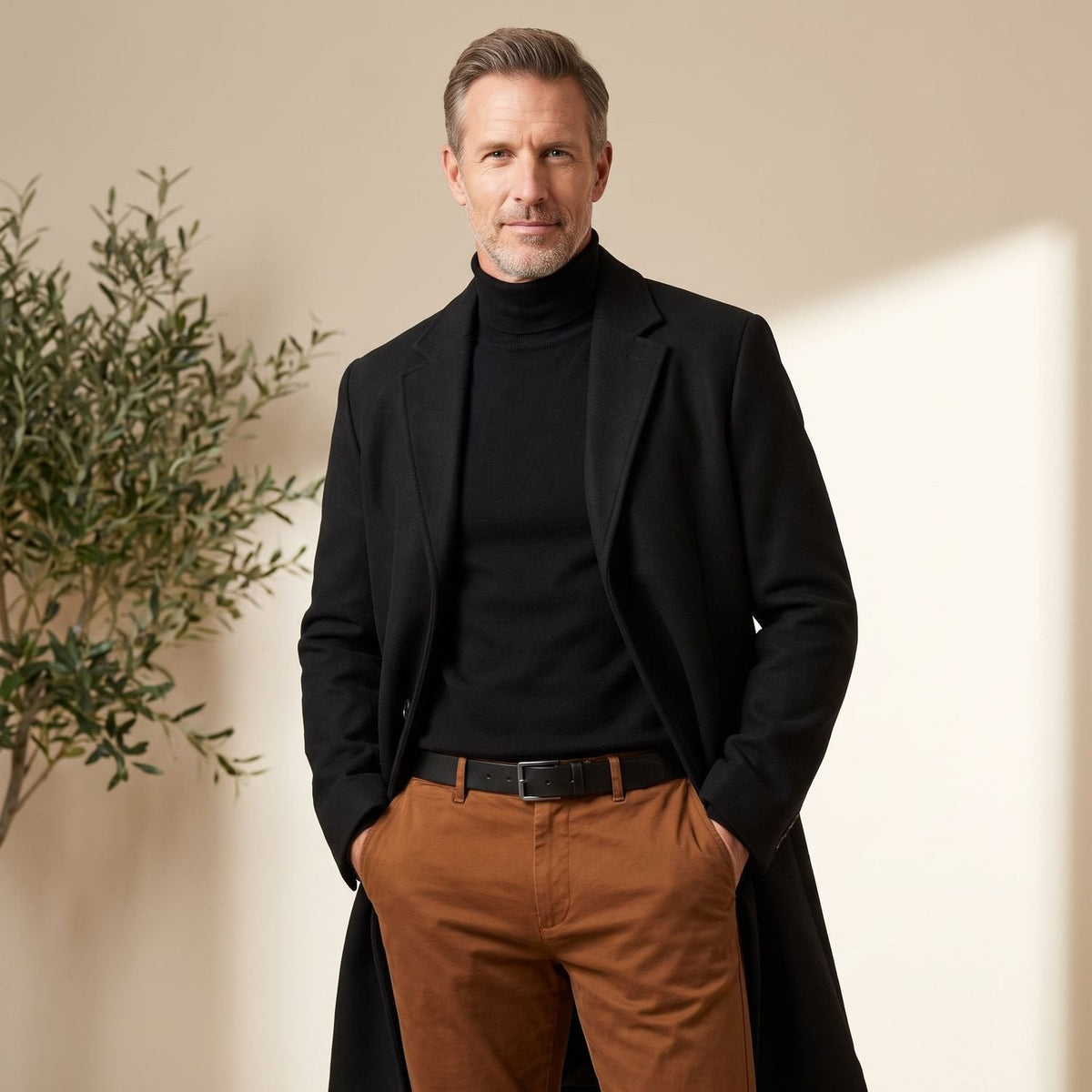LAURENT MONACO | MANTEAU LONG EN MÉLANGE DE LAINE POUR HOMMES