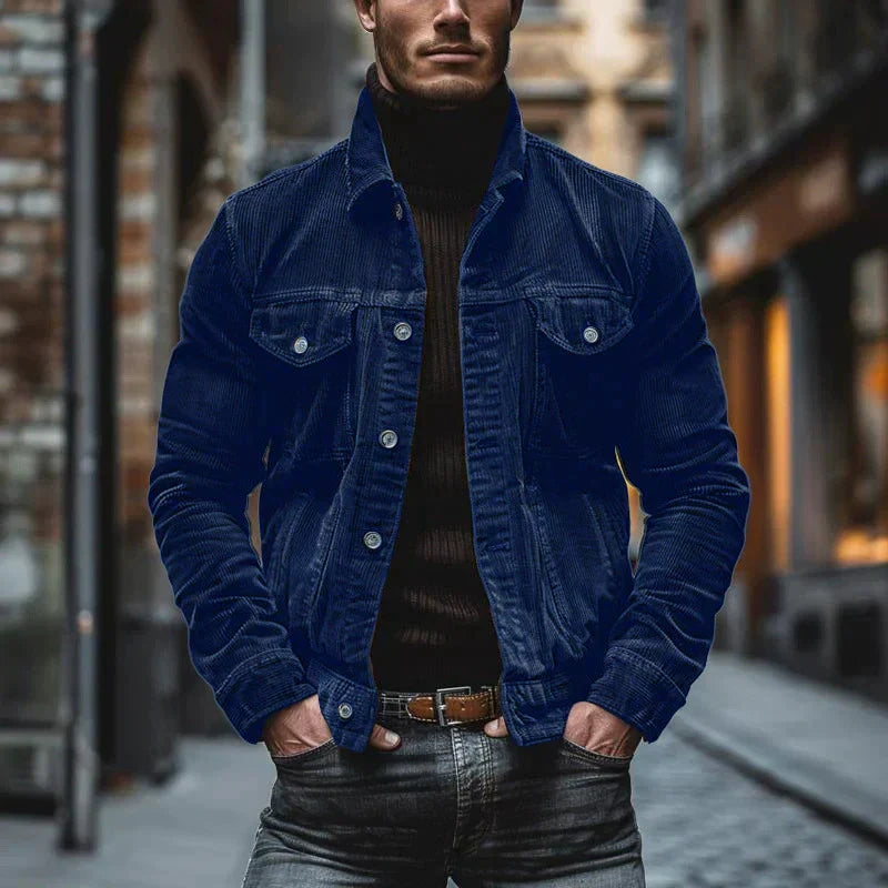 LAURENT MONACO | VESTE EN VELOURS CÔTELÉ RÉTRO POUR HOMME