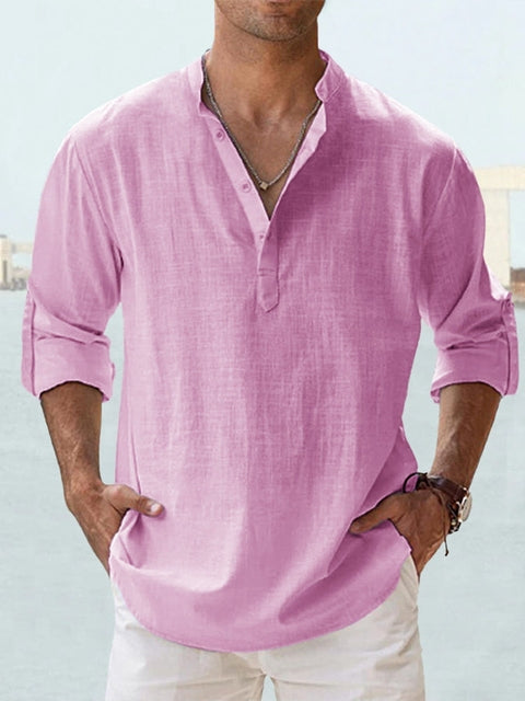 LAURENT MONACO | CHEMISE MINIMALISTE À COL MANDARIN POUR HOMME