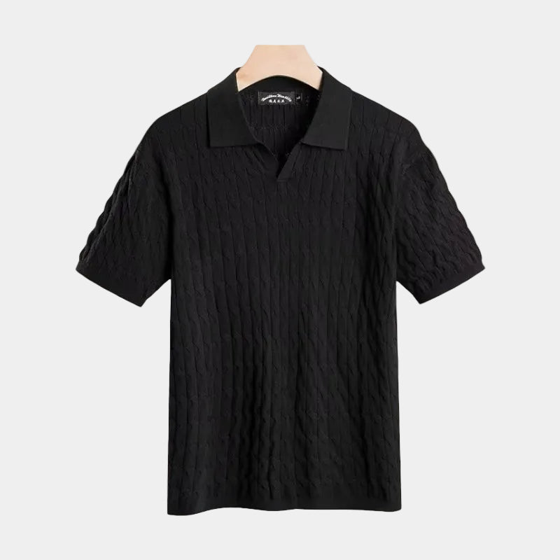 LAURENT MONACO | POLO EN MAILLE PLISSÉE POUR HOMMES