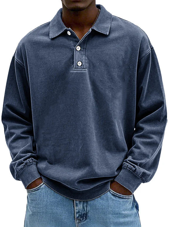 LAURENT MONACO | POLO QUOTIDIEN À MANCHES LONGUES POUR HOMMES
