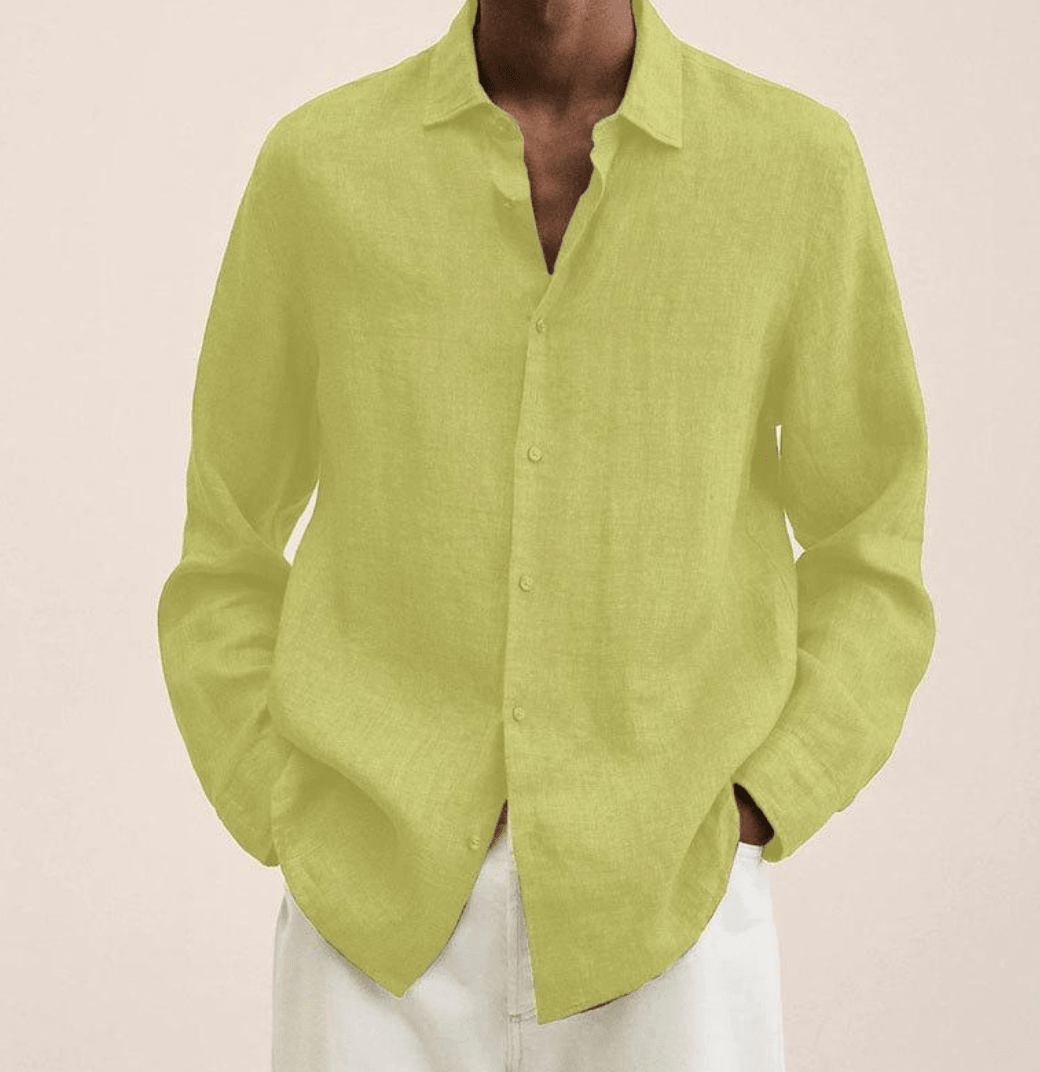 LAURENT MONACO | CHEMISE EN COTON ET LIN POUR HOMMES