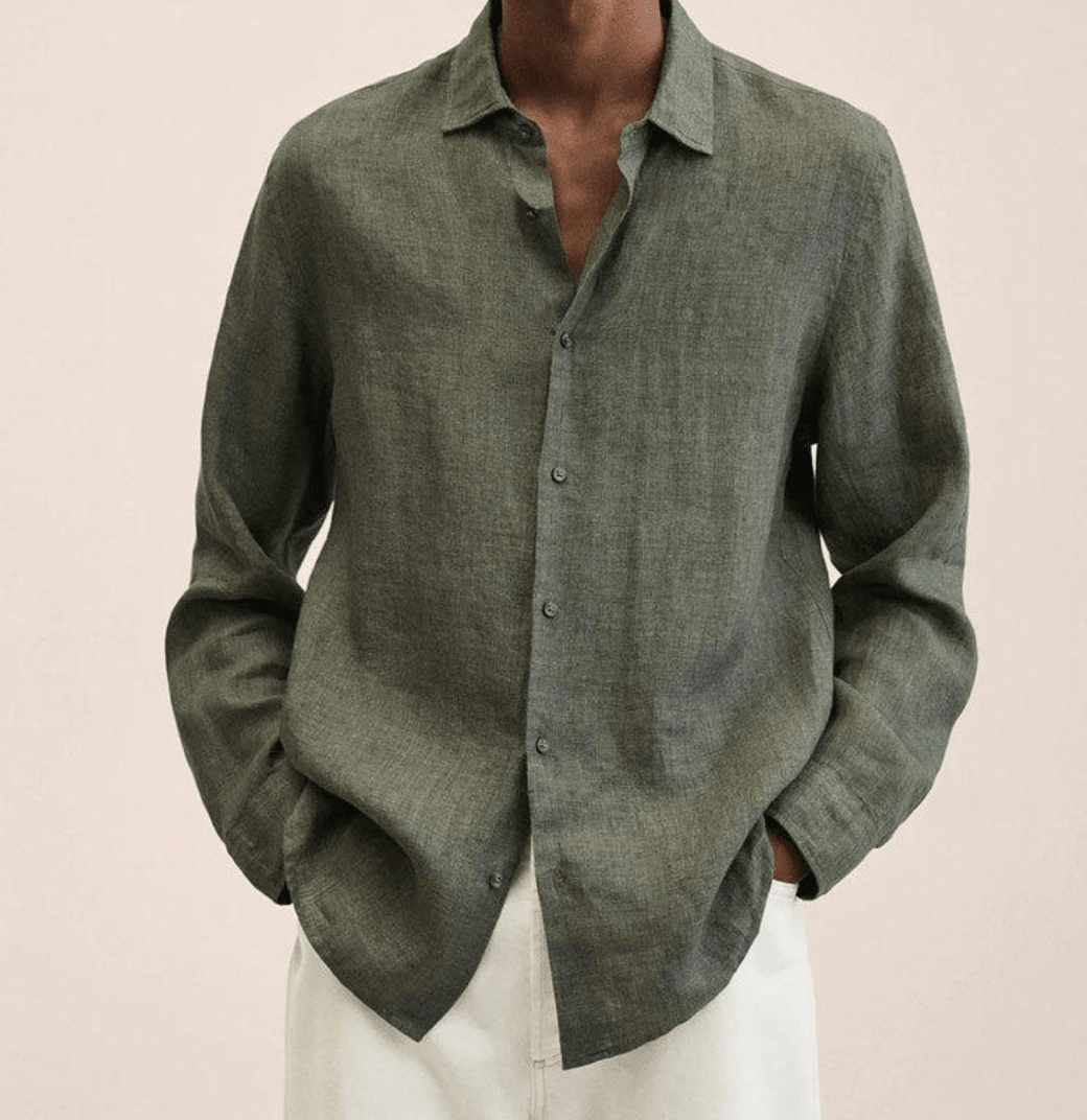 LAURENT MONACO | CHEMISE EN COTON ET LIN POUR HOMMES
