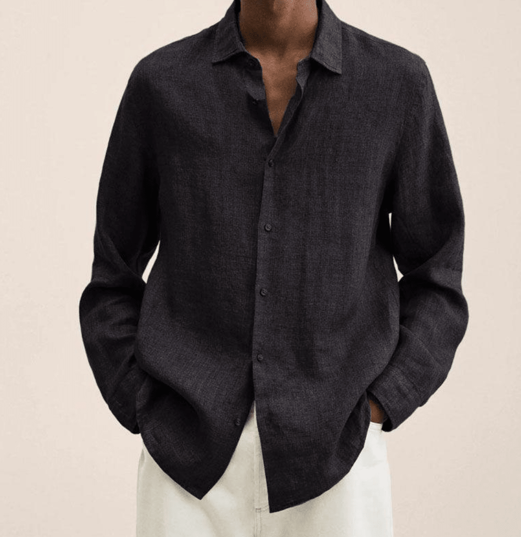 LAURENT MONACO | CHEMISE EN COTON ET LIN POUR HOMMES