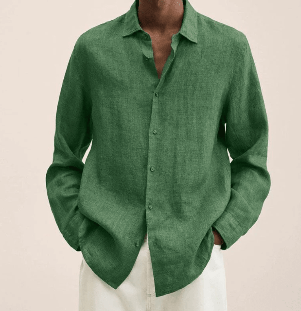 LAURENT MONACO | CHEMISE EN COTON ET LIN POUR HOMMES