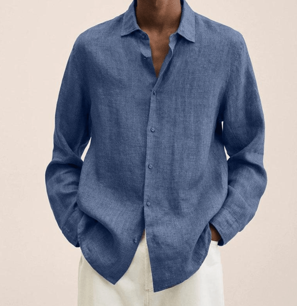 LAURENT MONACO | CHEMISE EN COTON ET LIN POUR HOMMES