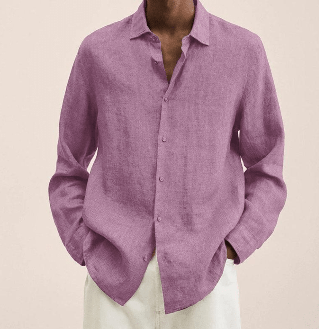 LAURENT MONACO | CHEMISE EN COTON ET LIN POUR HOMMES