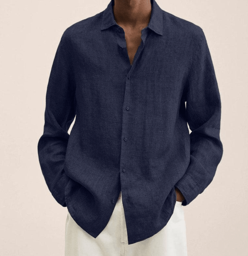 LAURENT MONACO | CHEMISE EN COTON ET LIN POUR HOMMES