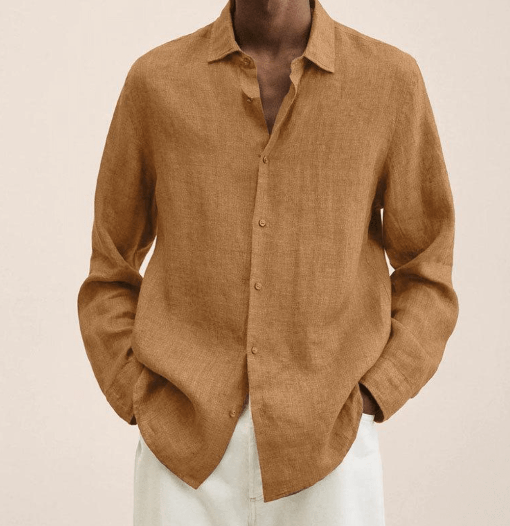 LAURENT MONACO | CHEMISE EN COTON ET LIN POUR HOMMES