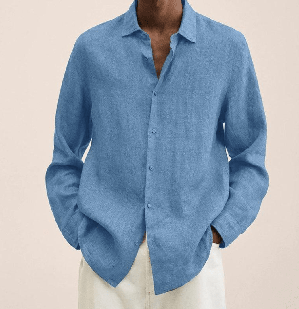 LAURENT MONACO | CHEMISE EN COTON ET LIN POUR HOMMES