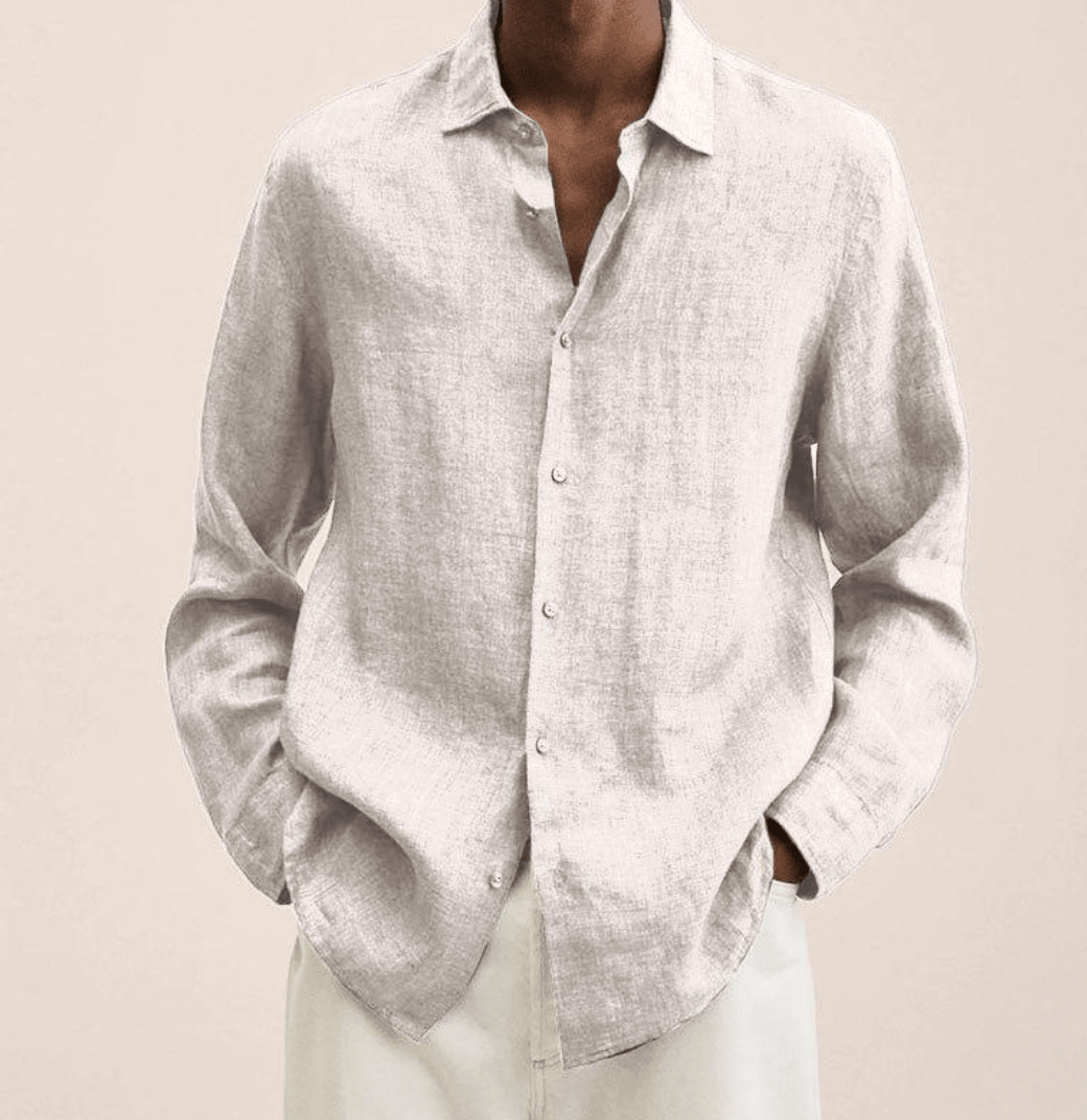 LAURENT MONACO | CHEMISE EN COTON ET LIN POUR HOMMES