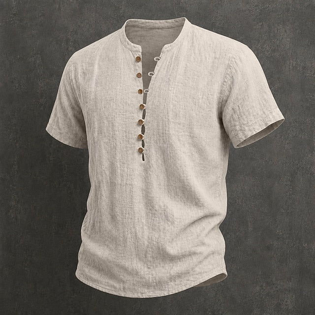 LAURENT MONACO | CHEMISE D'ÉTÉ À BOUTONS POUR HOMMES