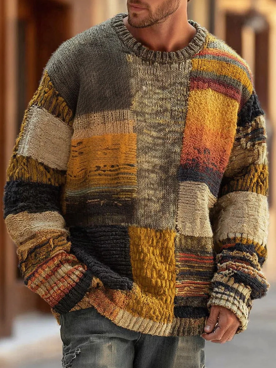 LAURENT MONACO | PULL EN MAILLE ABSTRAIT POUR HOMMES
