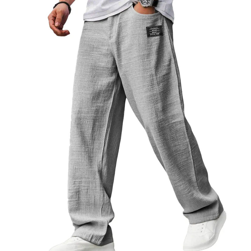 LAURENT MONACO | PANTALON EN MÉLANGE DE LIN POUR HOMMES