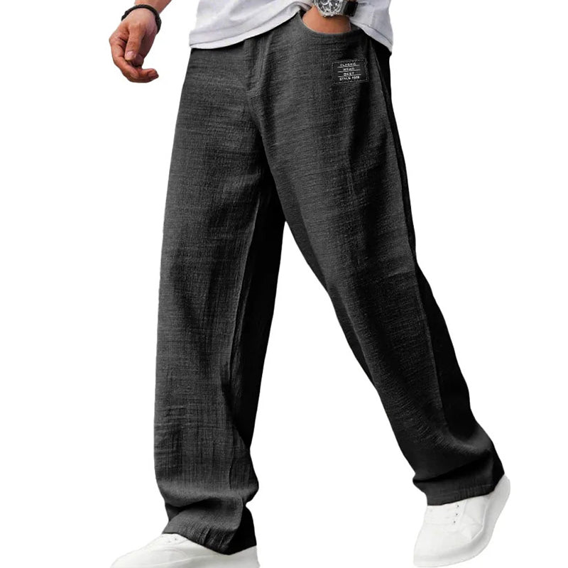 LAURENT MONACO | PANTALON EN MÉLANGE DE LIN POUR HOMMES