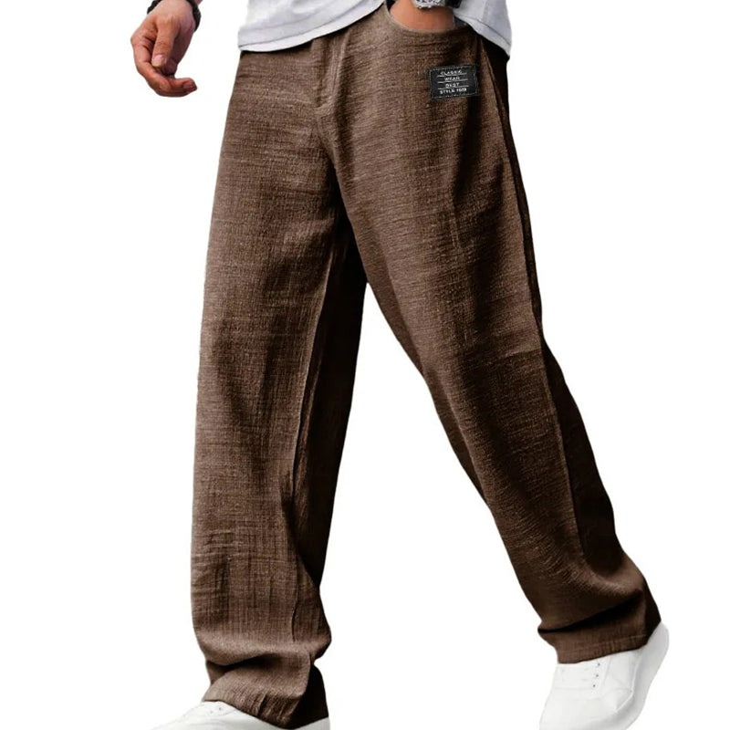 LAURENT MONACO | PANTALON EN MÉLANGE DE LIN POUR HOMMES