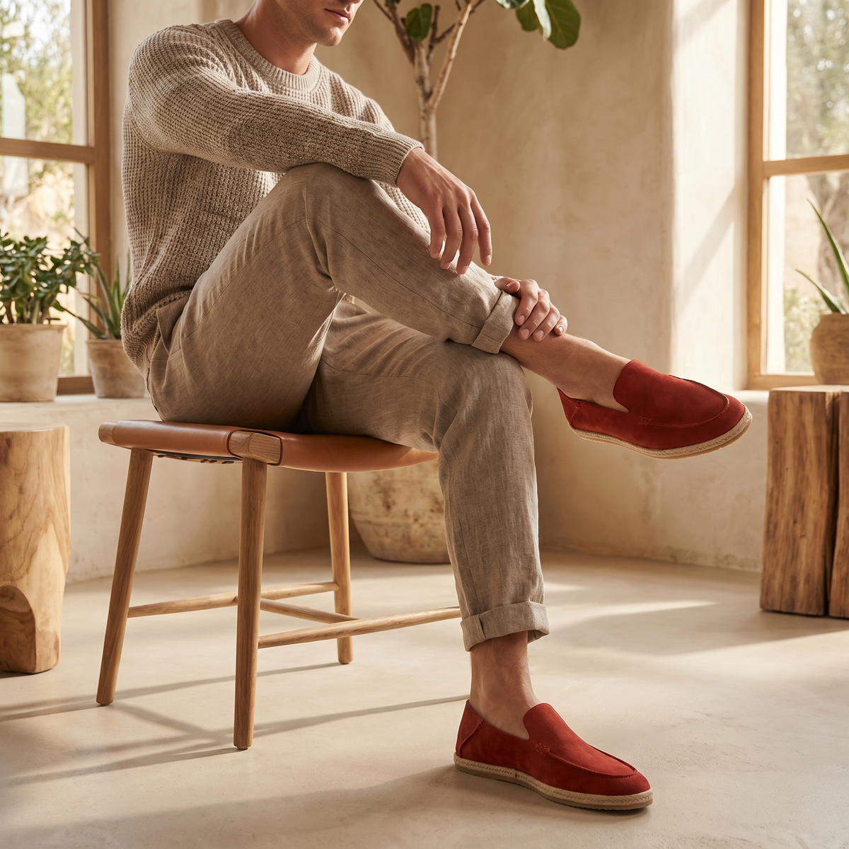 LAURENT MONACO | MOCASSINS EN DAIM POUR HOMMES