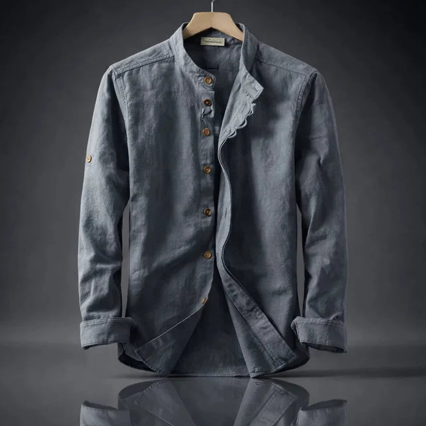 LAURENT MONACO | CHEMISE À COL MONTANT POUR HOMMES