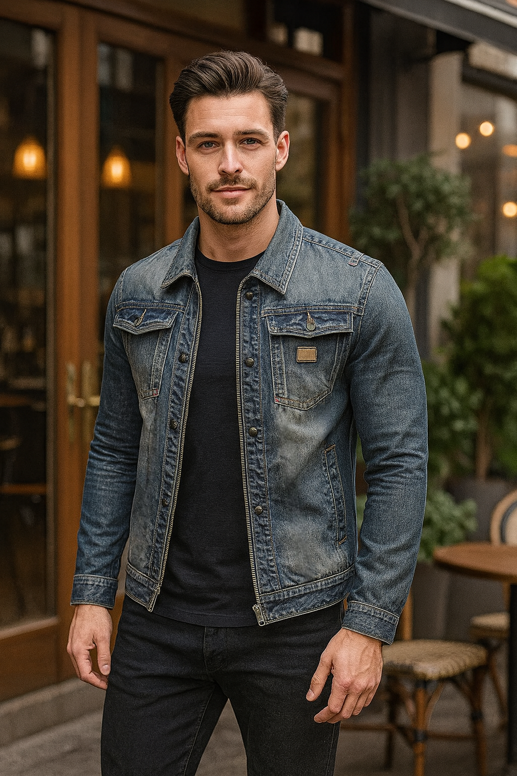 LAURENT MONACO | VESTE EN JEAN ÉLÉGANTE POUR HOMME