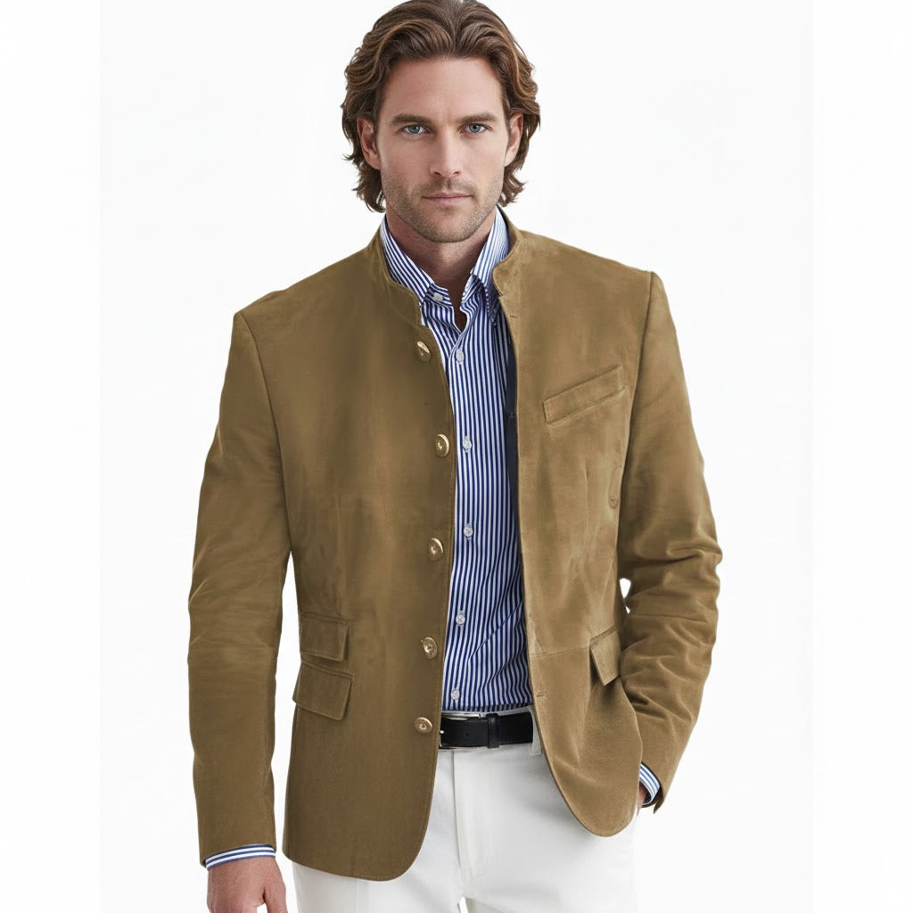LAURENT MONACO | BLAZER EN DAIM POUR HOMMES