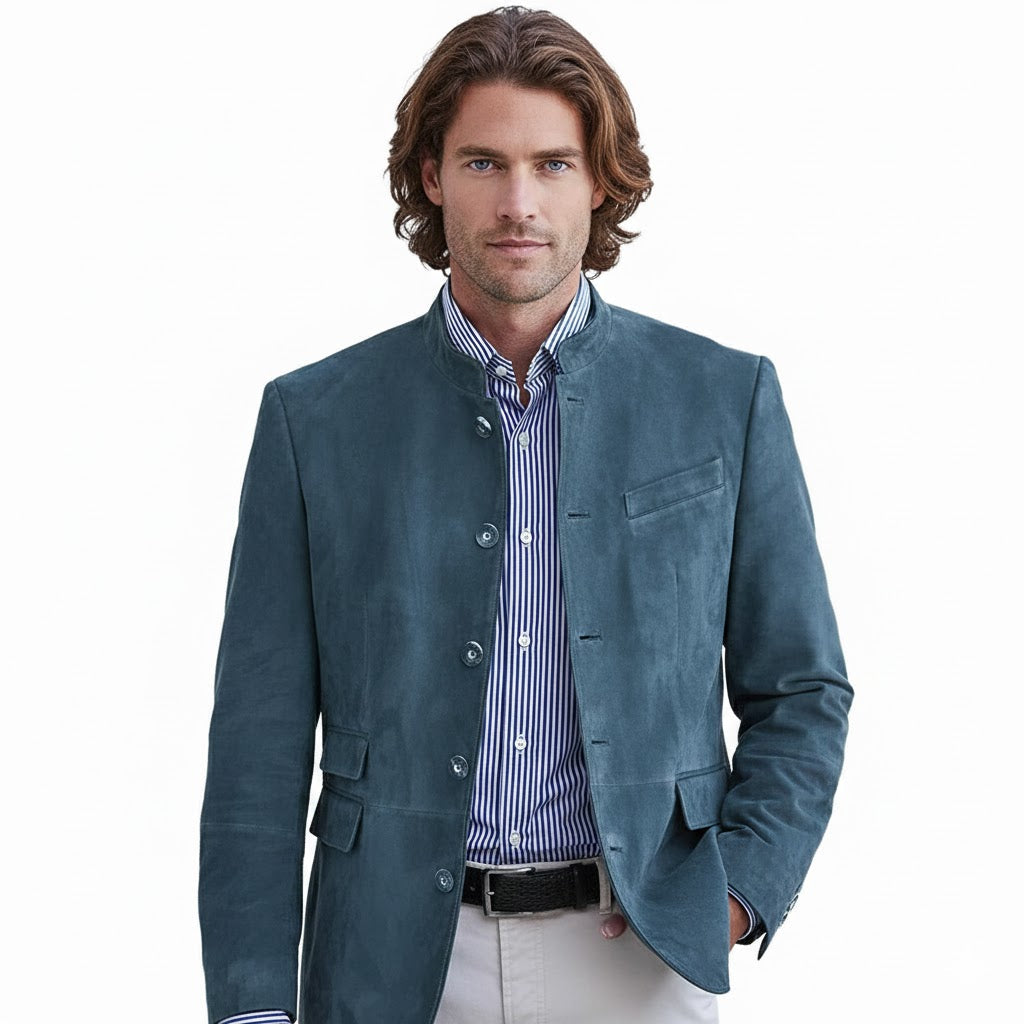 LAURENT MONACO | BLAZER EN SUÉDINE POUR HOMME