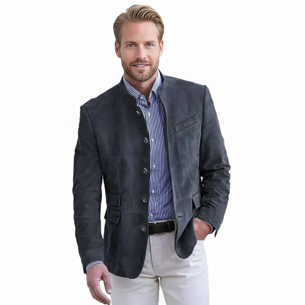 LAURENT MONACO | BLAZER EN DAIM POUR HOMMES