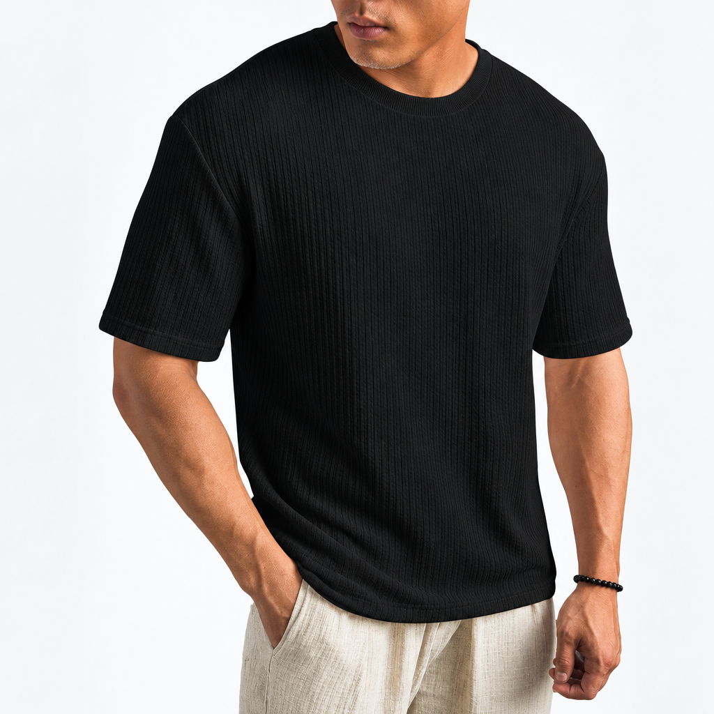 LAURENT MONACO | T-SHIRT CLASSIQUE À COL ROND POUR HOMMES