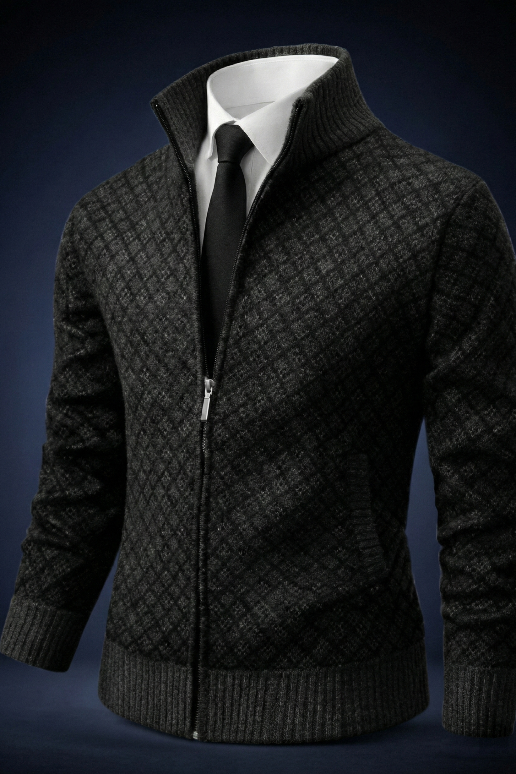 LAURENT MONACO | GILET MAILLE GAUFRÉE POUR HOMME